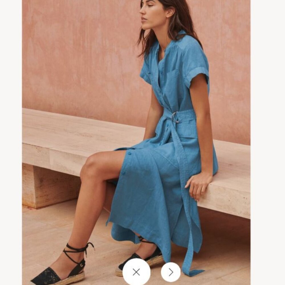 Wrap London Blue Shirt Midi Dress